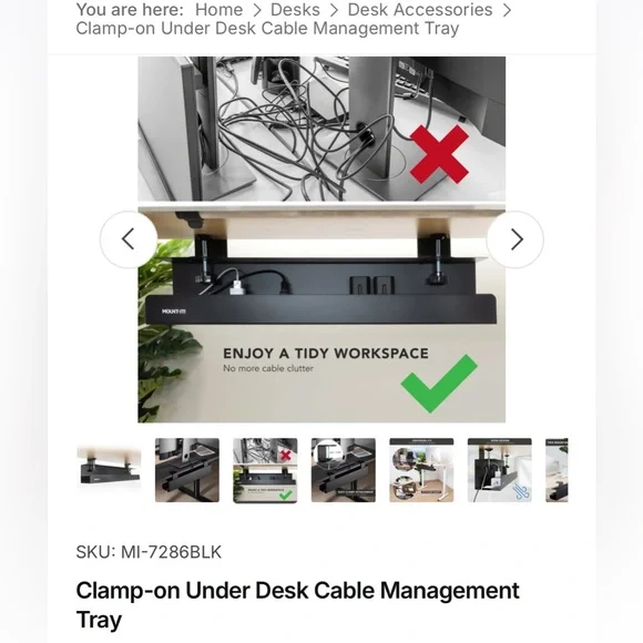 BNNU cord management system for desk - Picture 3 of 3